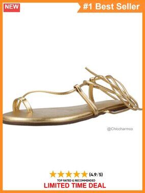 TKEES Jo Leather Lace Up Sandals Flat Ankle Tie